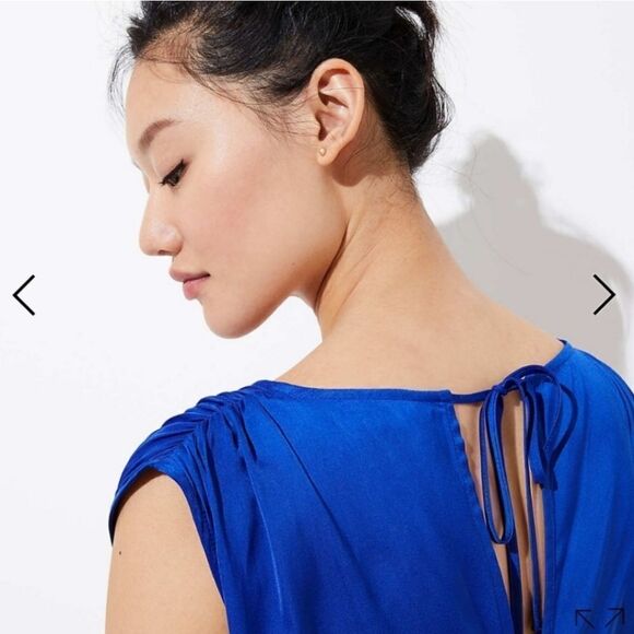 Loft Tie-Back‎ Cinched Waist Romper in Royal Blue Size Small - Picture 2 of 8